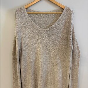 Garage Beige V-Neck Sweater